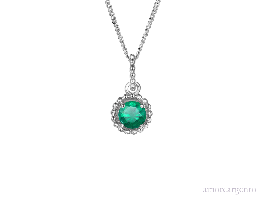 May Birthstone Emerald Vivo Necklace   