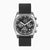 Accurist Origin Men's Chronograph Watch | Silver Case & Black Leather Strap with Black Dial | 41mm