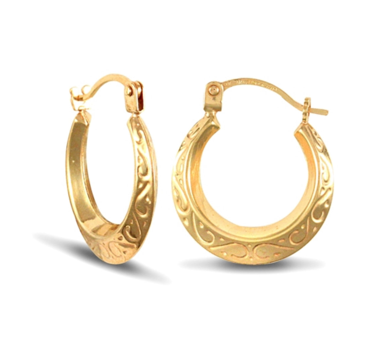 Yellow gold creole earrings 0.8g