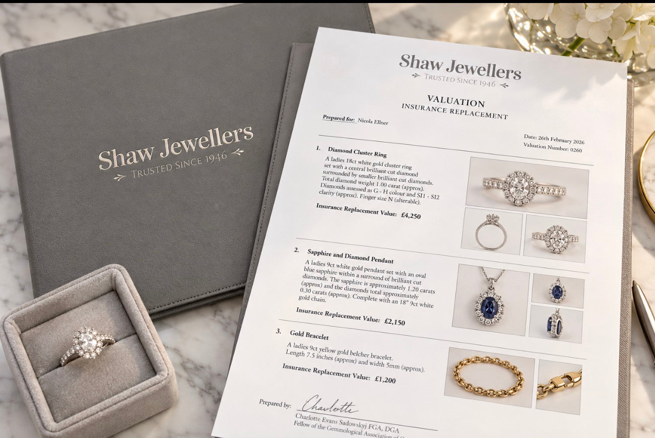 Professional Jewellery Valuations in Pudsey, Leeds | Shaw Jewellers