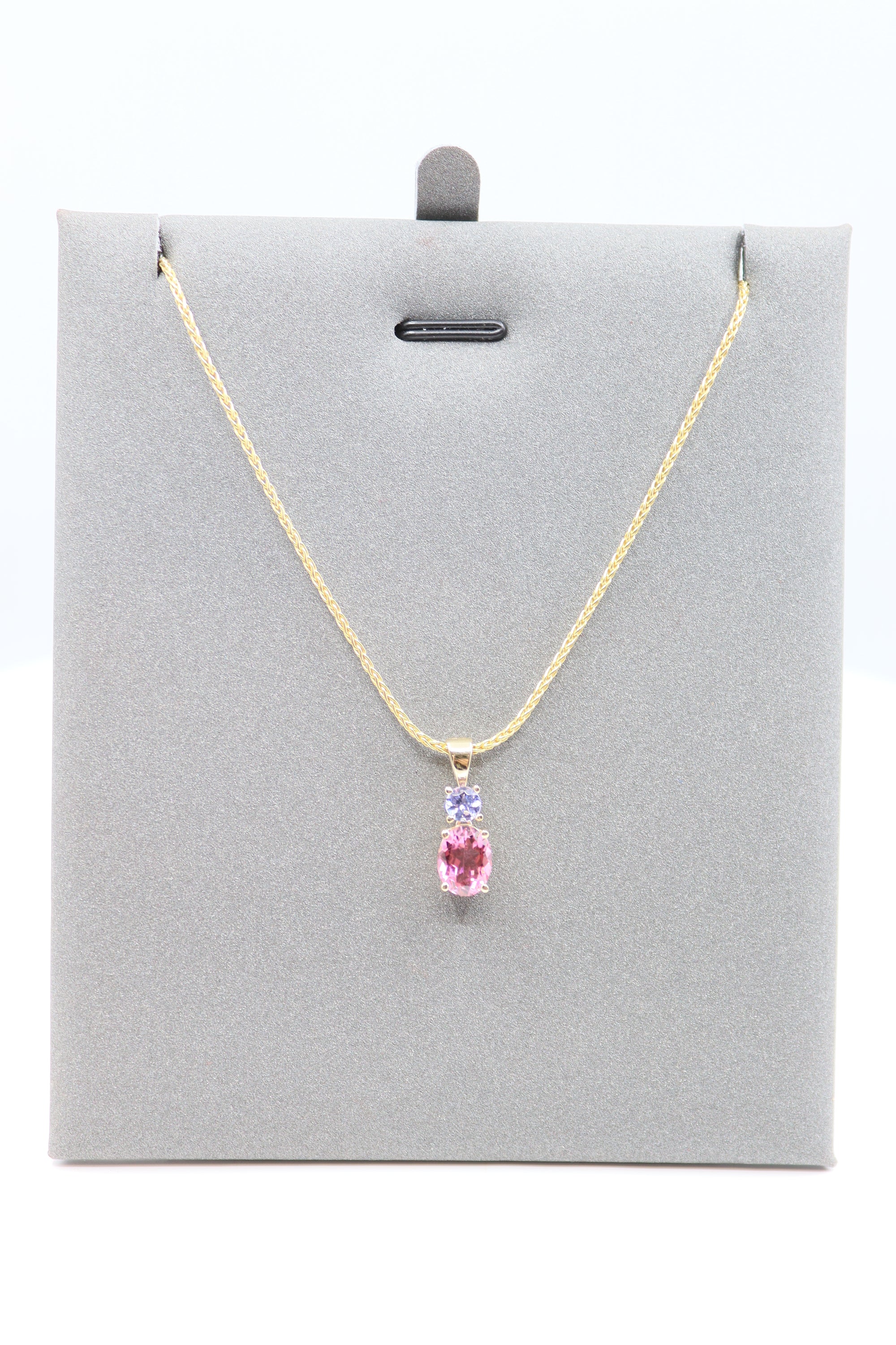 Tanzanite and Pink Tourmaline Necklace