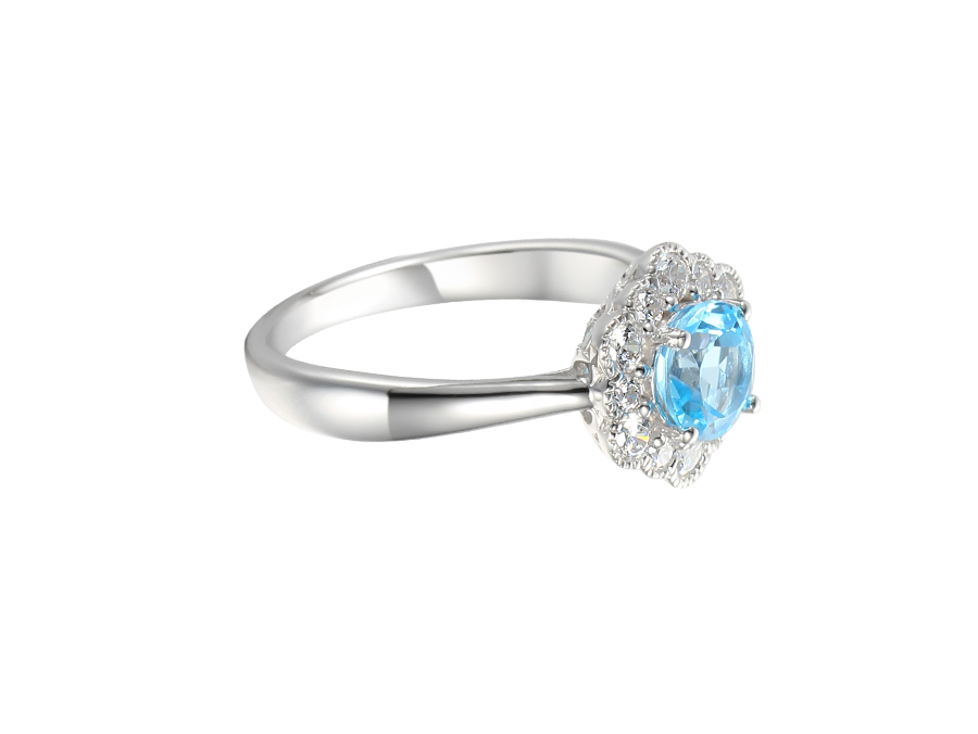 Lovable Blue Topaz Ring