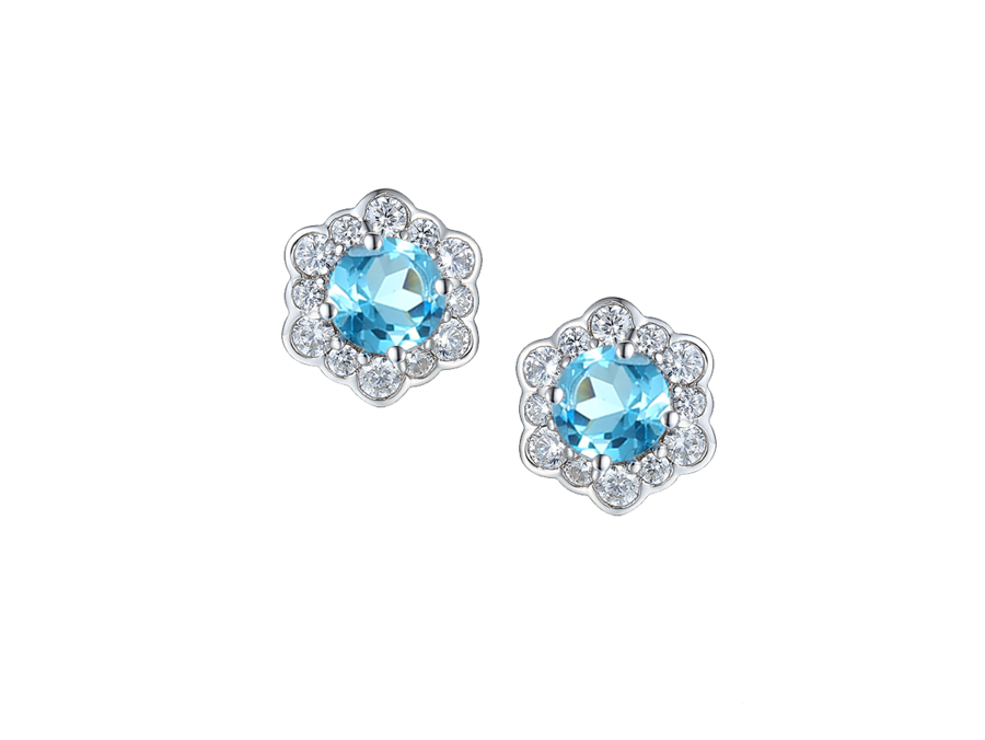 Loveable Blue Topaz earrings