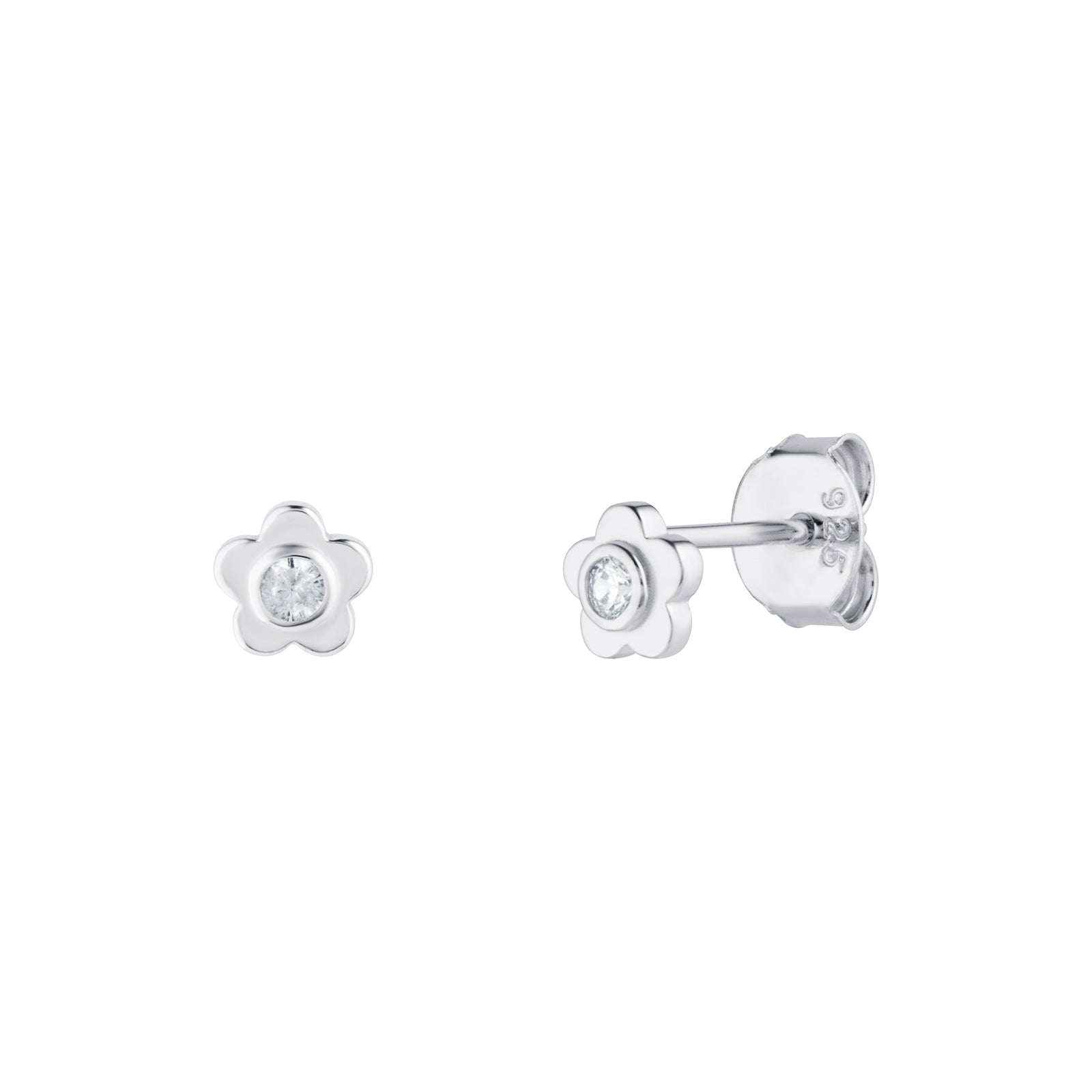 Flower CZ Earrings