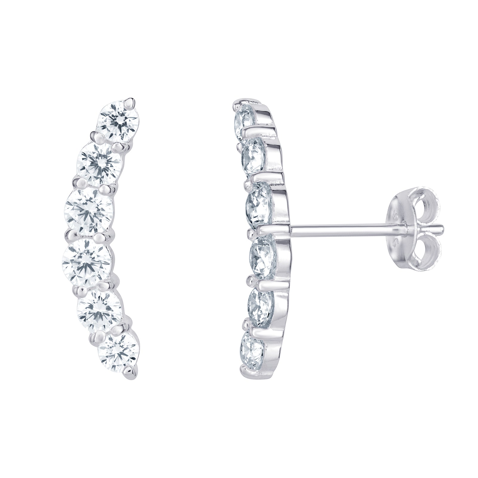Curve CZ Earrings
