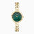 Accurist Jewellery Ladies Watch | Gold Case & Stainless Steel Bracelet with Green Malachite Dial | 28mm