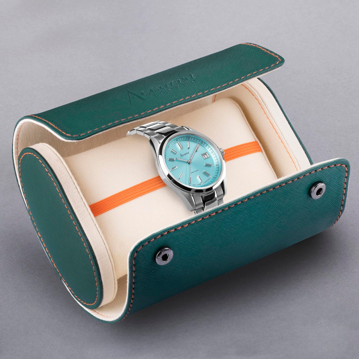 Accurist Everyday Unisex Watch | Silver Case & Stainless Steel Bracelet with Cambridge Blue Dial | 36mm