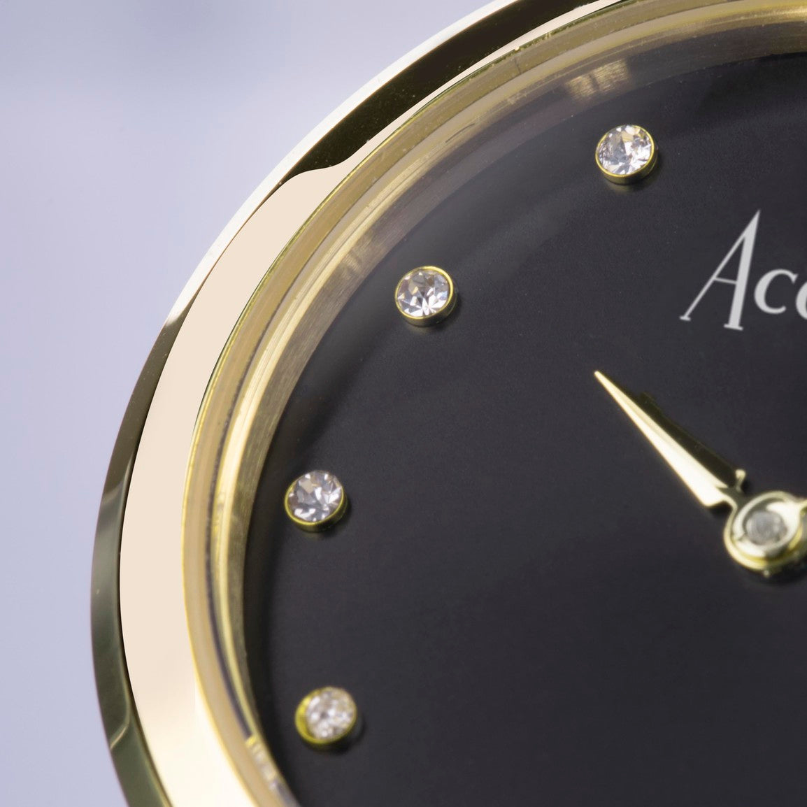 Accurist Jewellery Ladies Watch | Gold Case &amp; Stainless Steel Bracelet with Black Onyx Dial | 28mm