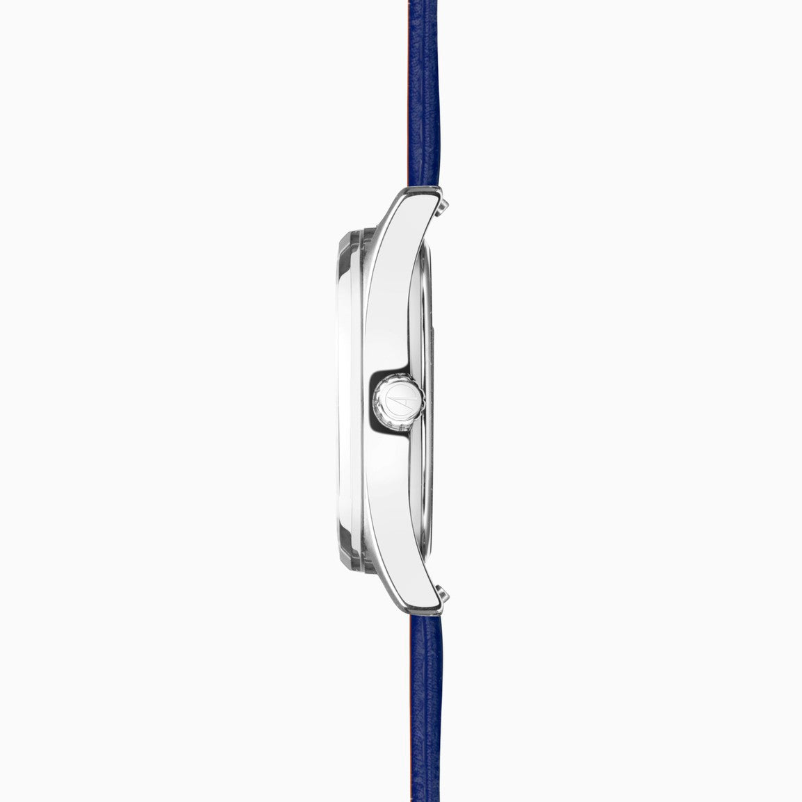 Accurist Everyday Men&#39;s Watch | Silver Case &amp; Blue Leather Strap with Oxford Blue Dial | 40mm