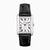 Accurist Rectangle Ladies Watch | Silver Case & Black Leather Strap with White Dial | 26mm