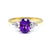 A timeless amethyst & diamond three stone ring in 18ct yellow & white gold