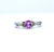 18ct white gold pink sapphire & diamond ring