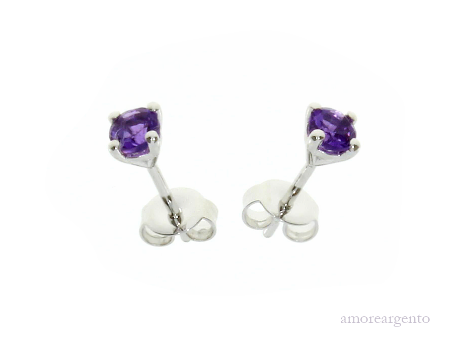 February Birthstone Amethyst Earrings 