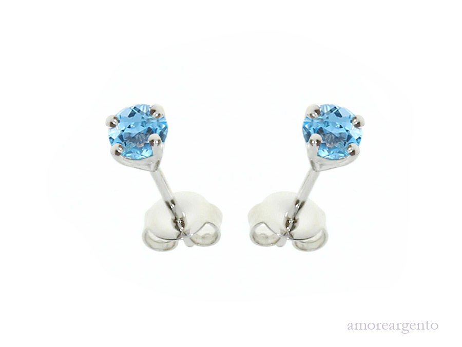 December Birthstone Blue Topaz Earrings