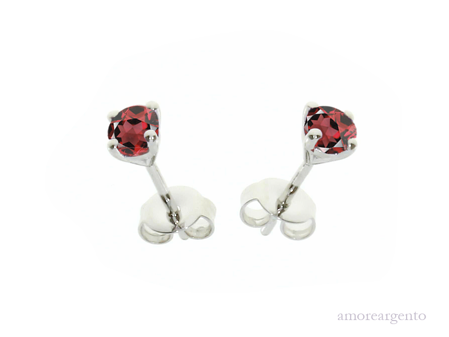 January Birthstone Garnet Earrings