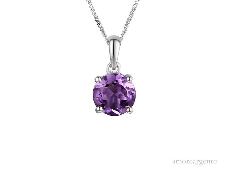 February Birthstone Amethyst Purity Necklace