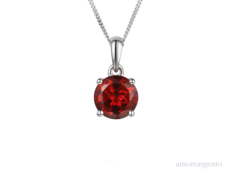 January Birthstone Garnet Purity Necklace  