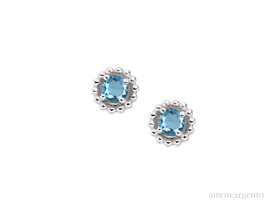 December Birthstone Blue Topaz Vivo Earrings