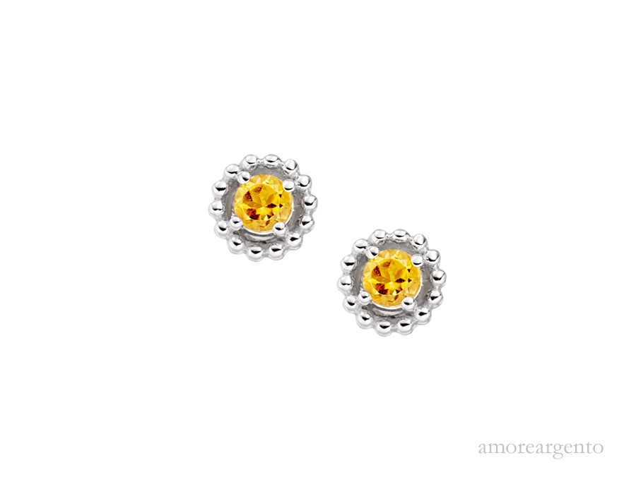 November Birthstone Citrine Vivo Earrings 