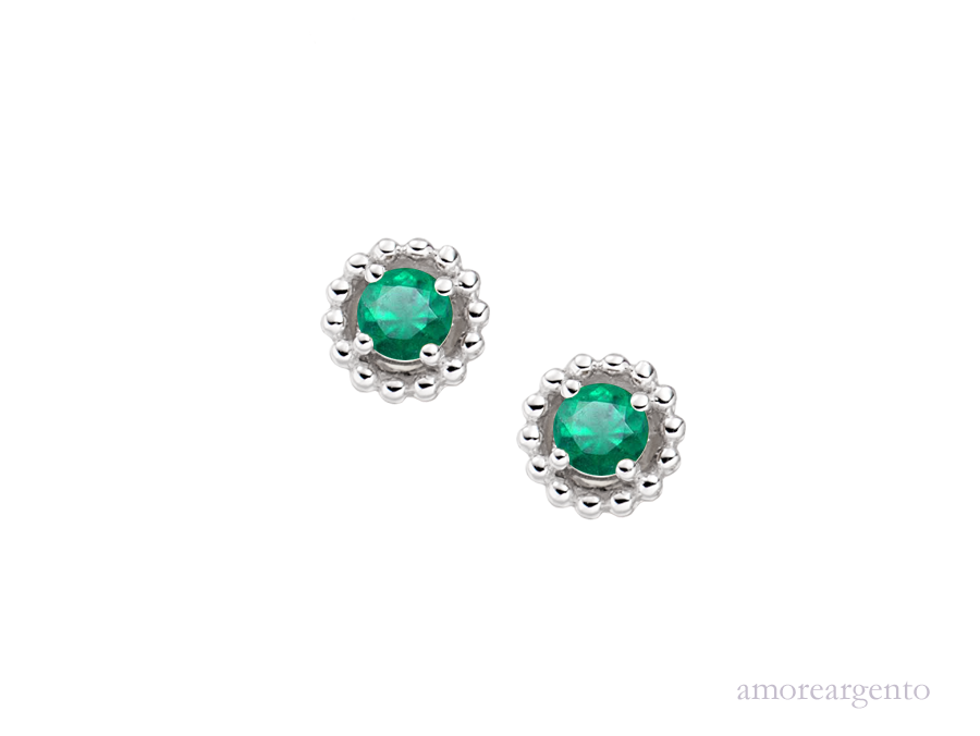 May Birthstone Emerald Vivo Earrings  