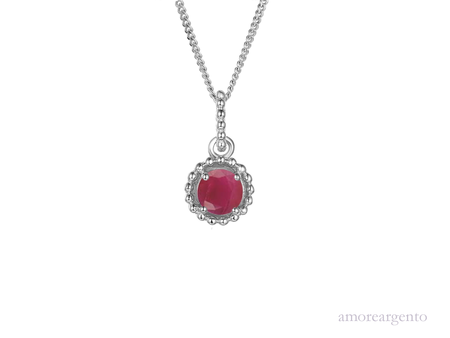 July Birthstone Ruby Vivo Necklace   