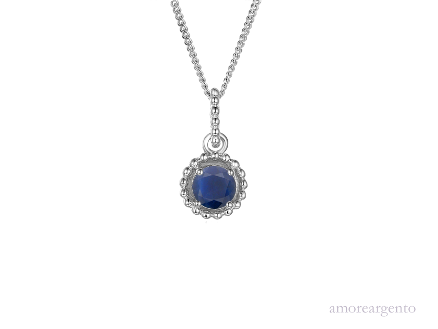 September Birthstone Sapphire Vivo Necklace