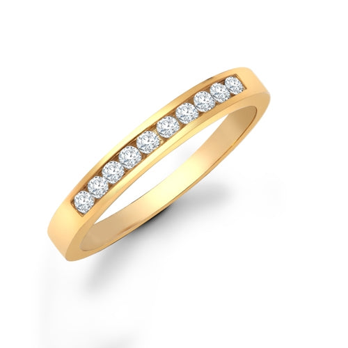 Diamond eternity ring in yellow gold