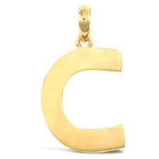 Initial pendant in gold