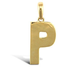 Initial pendant in gold