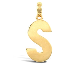 Initial pendant in gold