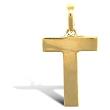 Initial pendant in gold