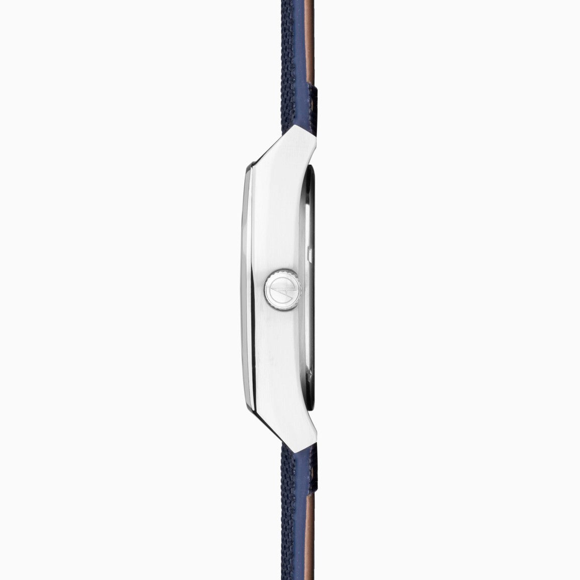 Accurist Origin Men's Watch | Silver Case & Blue Canvas Strap with White Dial | 41mm