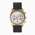 Accurist Origin Men's Chronograph Watch | Gold Case & Black Leather Strap with Silver Dial | 41mm