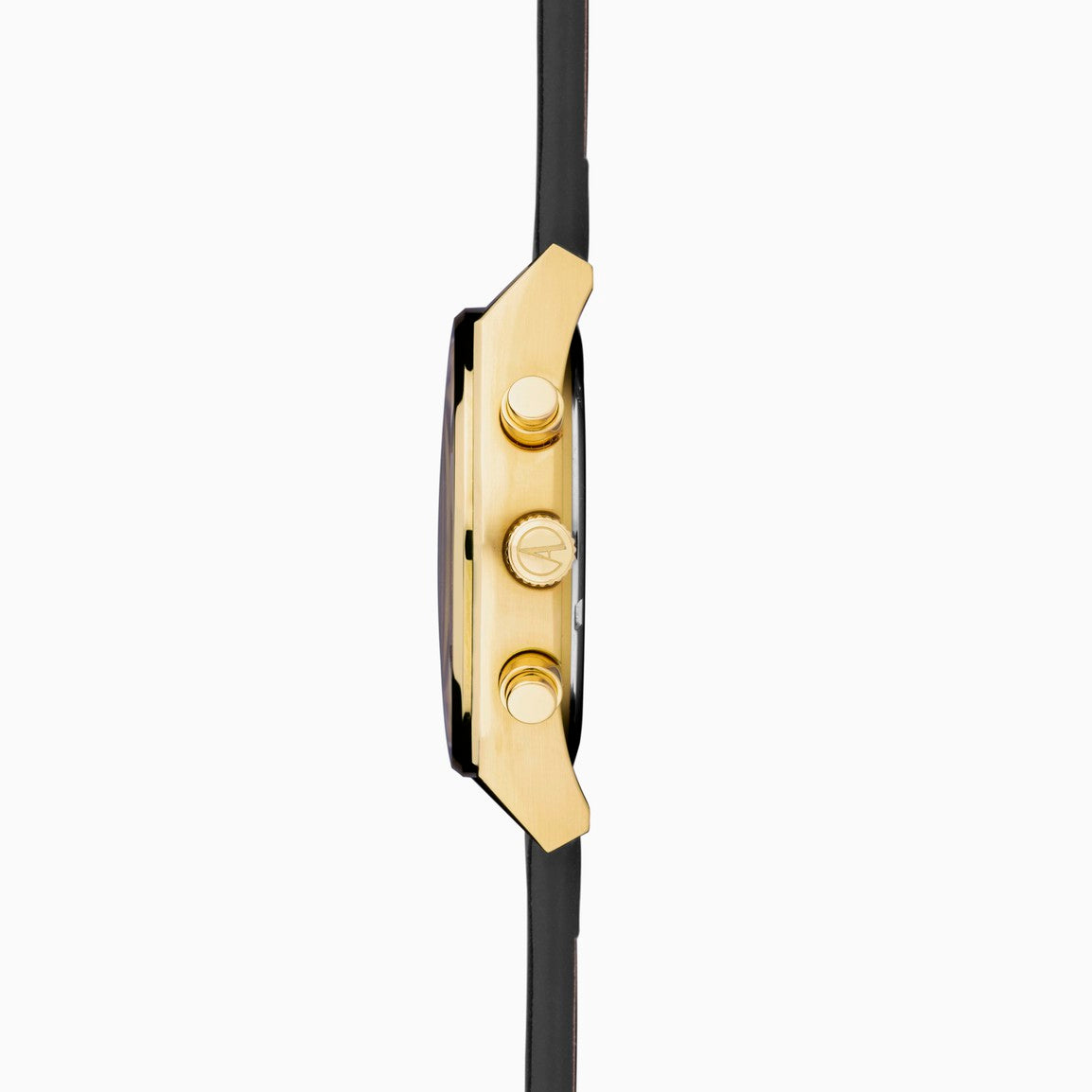 Accurist Origin Men's Chronograph Watch | Gold Case & Black Leather Strap with Silver Dial | 41mm