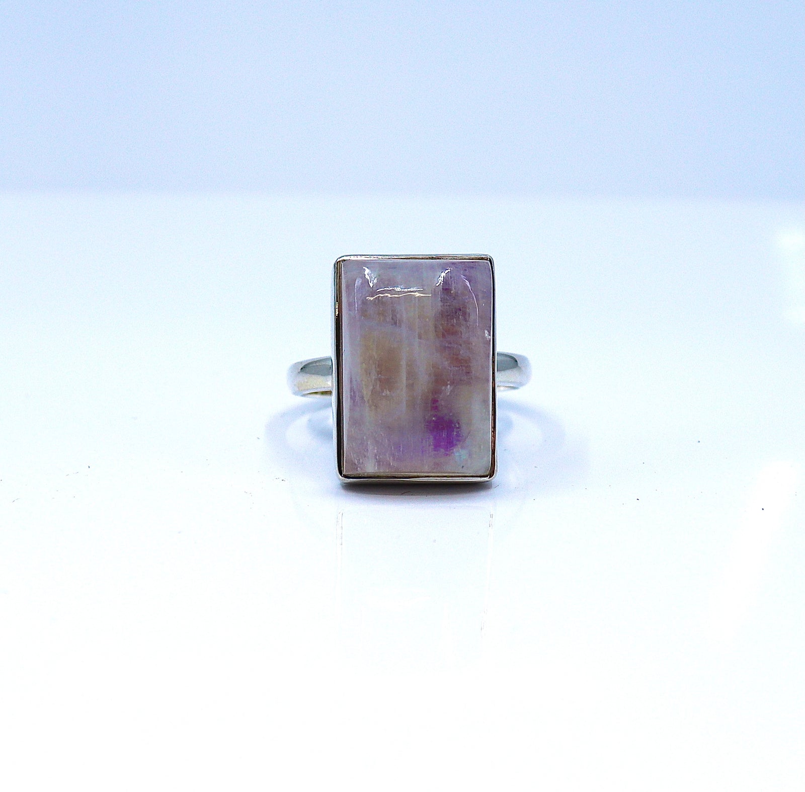 Pink moonstone ring